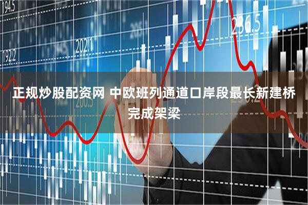 正规炒股配资网 中欧班列通道口岸段最长新建桥完成架梁